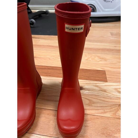 Hunter Original Kids Red Rain Boots Size 3B/4G Boys Knee High - Picture 13 of 16